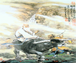пазл Лао-цзы, philosofer древнего Китая, центральной фигурой даосизм, езда на буйвола